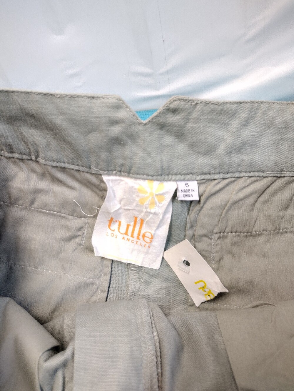 NEW Tulle Los Angeles Capri Linen Blend Pants Cropped Low Rise  - 6 - Picture 6 of 9